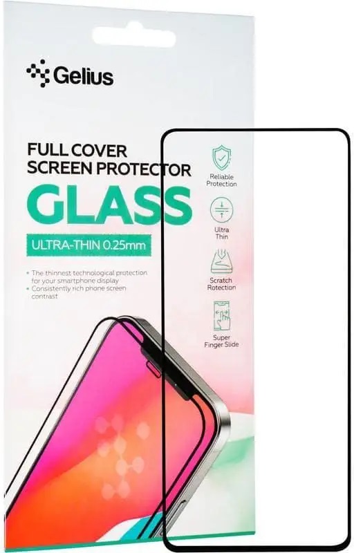 Защитное стекло GELIUS Full Cover Ultra-Thin для Xiaomi 11T/11T Pro Black (92742) в Киеве