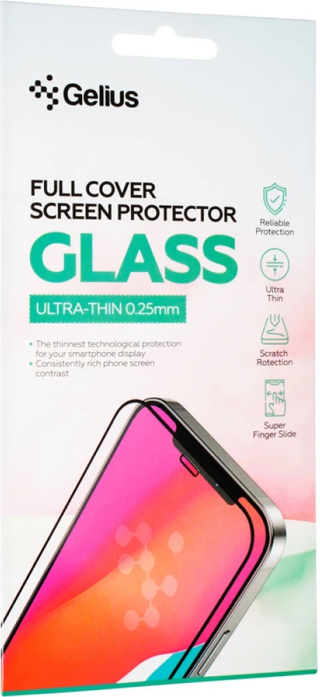 Защитное стекло GELIUS Full Cover Ultra-Thin для Xiaomi Redmi Note 11E Black (92739) в Киеве