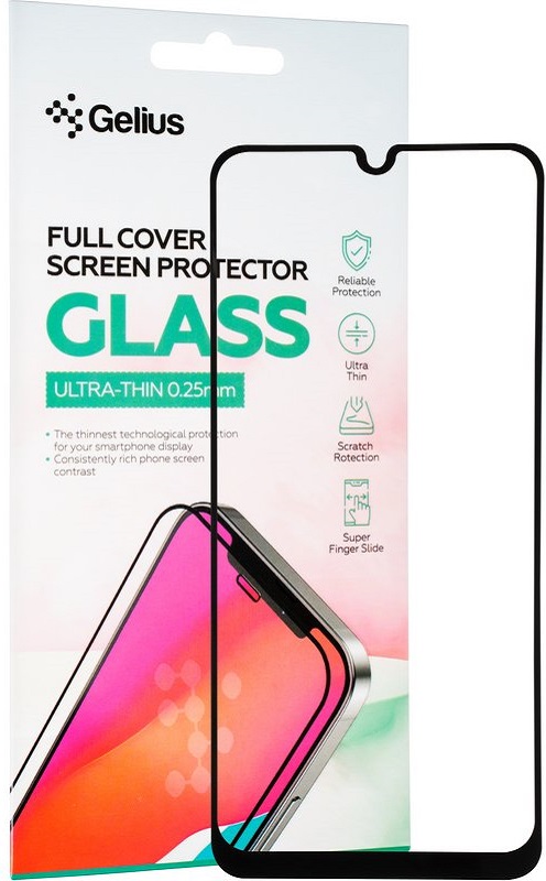 Защитное стекло GELIUS Full Cover Ultra-Thin для Samsung Galaxy A305/A307 Black (88709) в Киеве