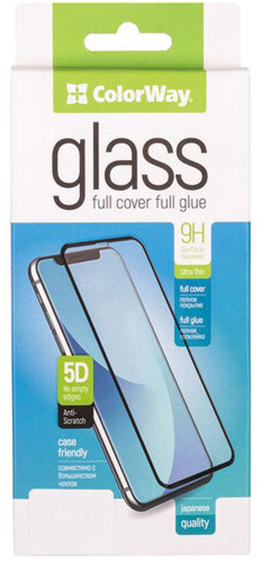 Защитное стекло COLORWAY 9H Full Cover для Samsung Galaxy A22 Black (CW-GSFGSGA225-BK) в Киеве