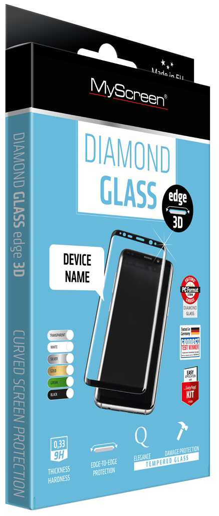 Защитное стекло MYSCREEN Diamond Glass Edge 3D v2 для iPhone X Black в Киеве