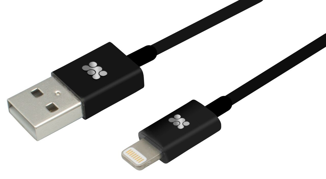

Кабель Promate Cable USB-Lightning/1.2м/К/Black
