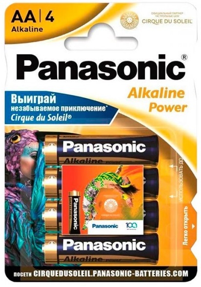 Батарейка PANASONIC Alkaline Power AA 4шт/уп (LR6REB/4BPSCDS) в Киеве