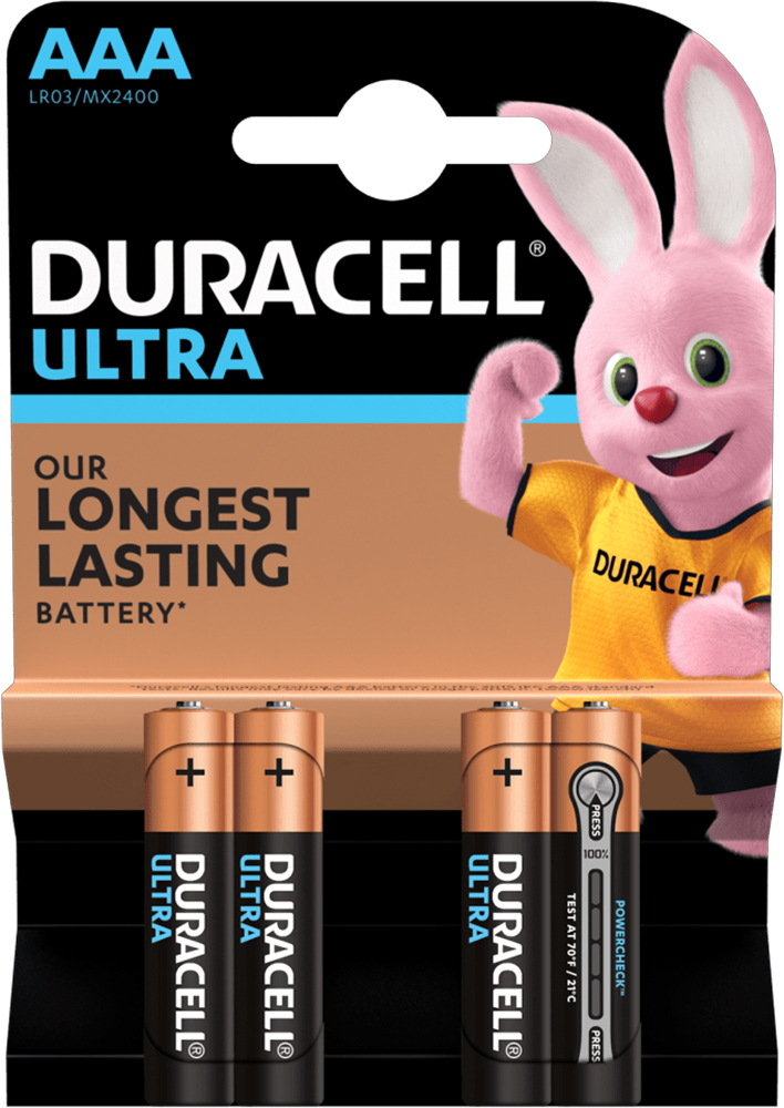 Набір батарейок DURACELL AAA (LR03/MX2400) KPD Ultra 4 шт (6443615) в Києві