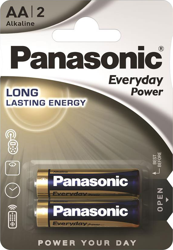 Батарейка PANASONIC Everyday Power AA (LR6) Alkaline 2шт (LR6REE/2BR) в Києві