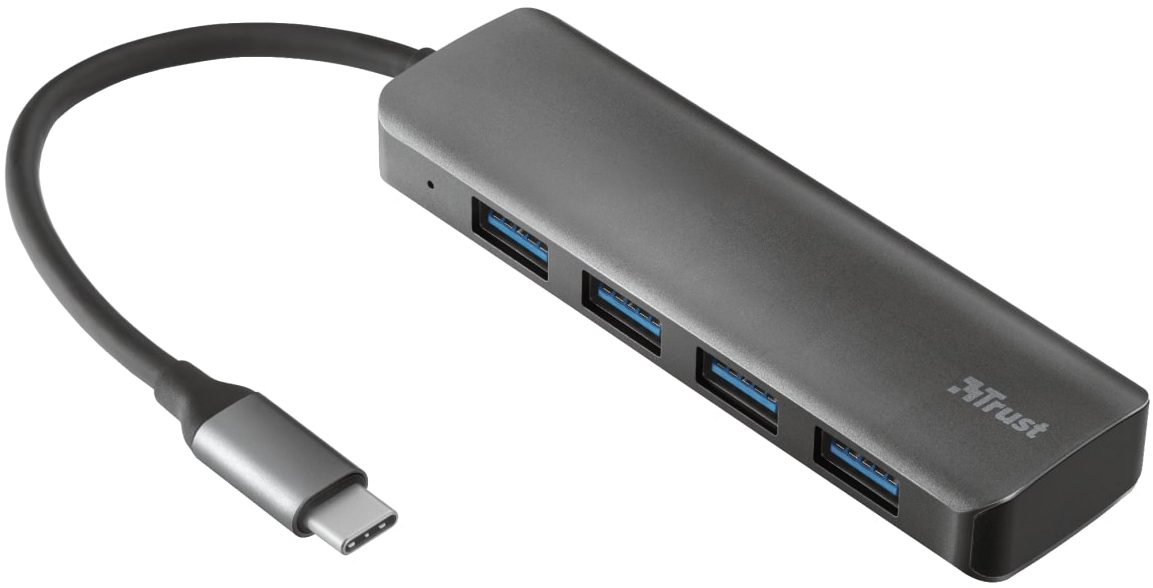 USB-хаб Trust Halyx USB-C to 4-Port USB-A 3.2 ALUMINIUM (23328) в Киеве