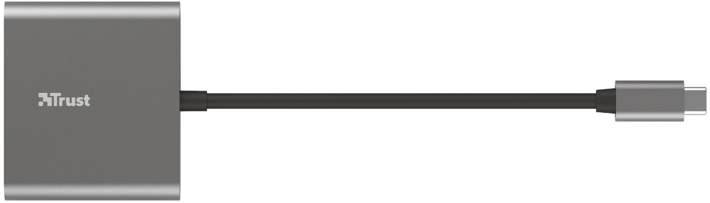 USB-хаб TRUST Dalyx 3-in-1 Multiport USB-C Aluminium (23772) · 3