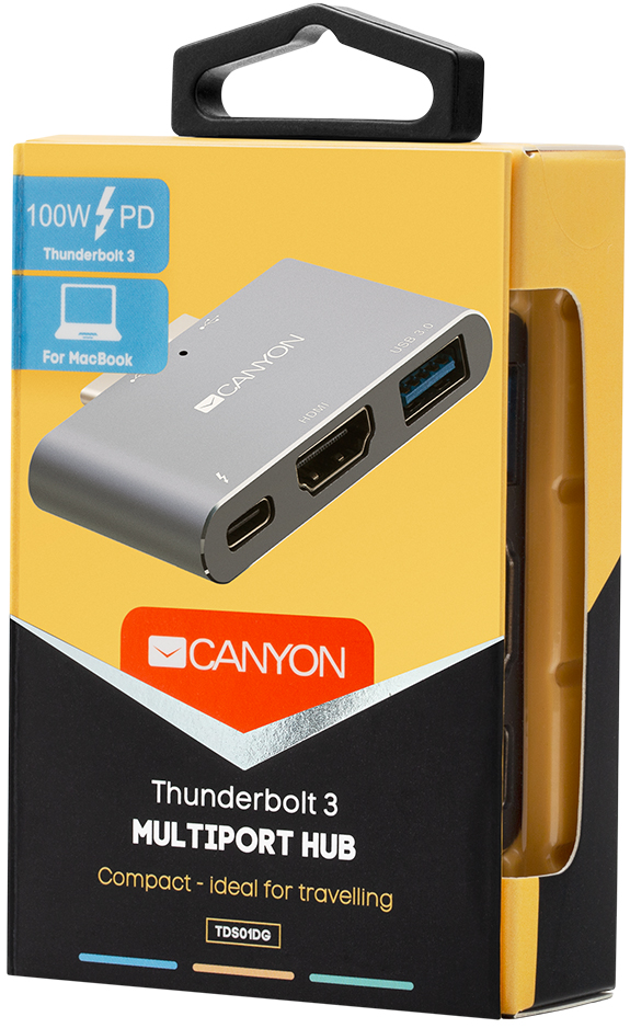 USB-xaб CANYON DS-1 3-в-1 Thunderbolt 3 (CNS-TDS01DG) · 4