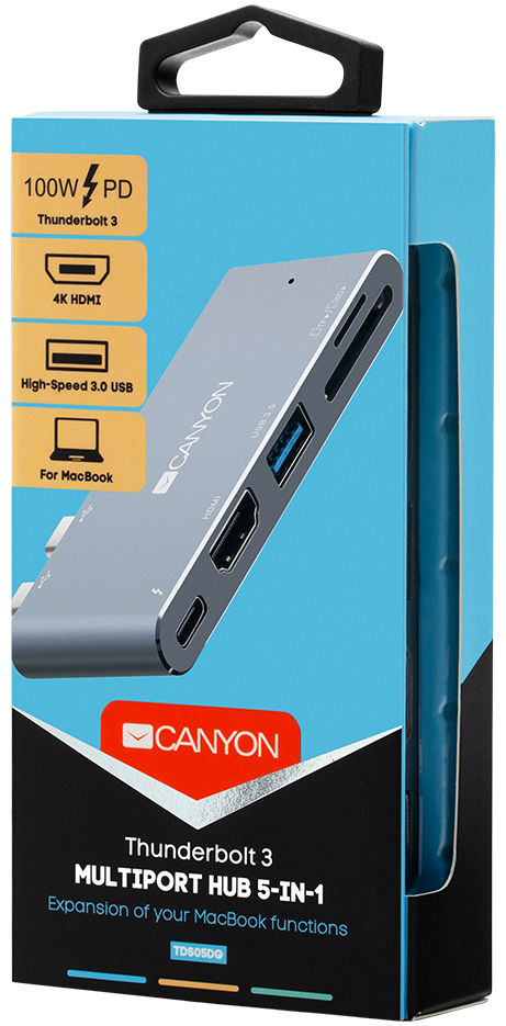 USB-xaб 5в1 CANYON DS-5 USB-C (CNS-TDS05DG) · 4