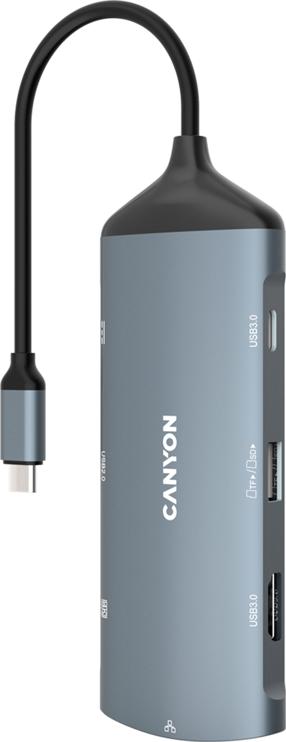 USB-хаб 8в1 CANYON DS-15 USB-C Gray (CNS-TDS15) в Києві