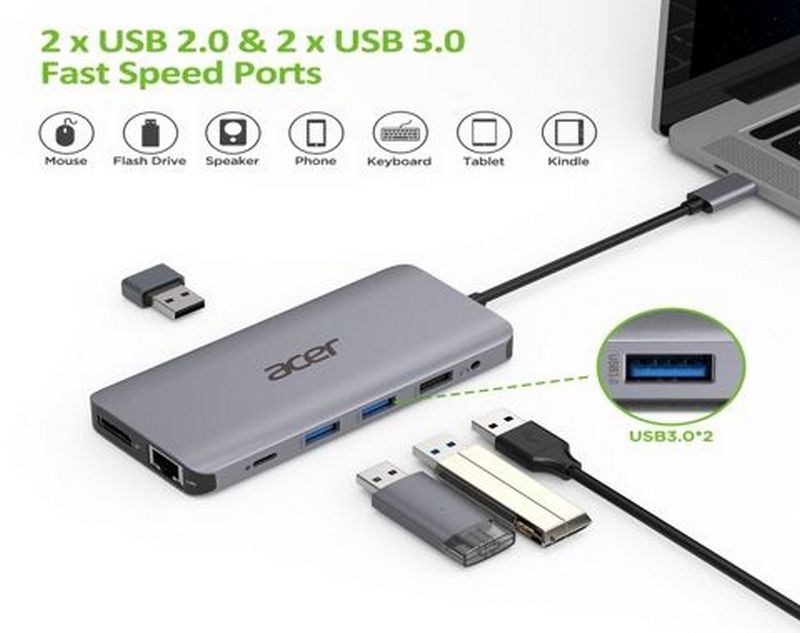 Док-станція ACER 12in1 Type-C (HP.DSCAB.009) · 6
