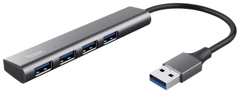 USB-хаб TRUST Halyx 4-Port USB-A 3.2 Grey (24947) в Києві