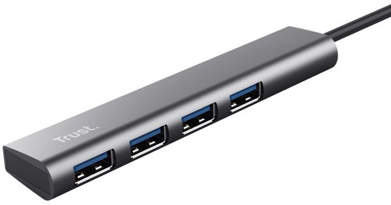 USB-хаб TRUST Halyx Type-C - 4-Port USB-A 3.2 Grey (24948) · 3