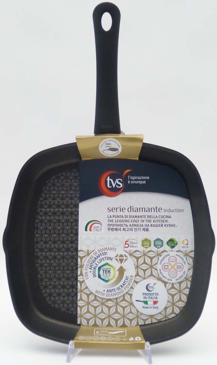 Сковорода гриль TVS Diamante Induction 28х28 см · 3