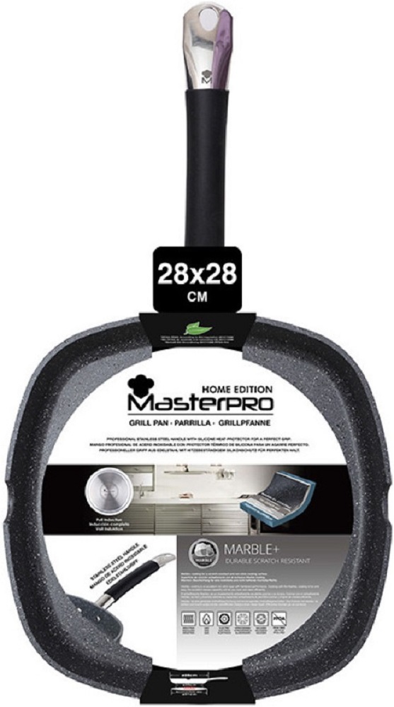 Сковорода-гриль MASTERPRO Home edition 28х28 см (BGMP-3292-BK) · 2