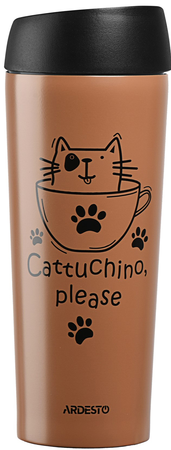 Термокружка ARDESTO Coffee Time Cat 0.45 л Brown (AR2645DMM) в Киеве