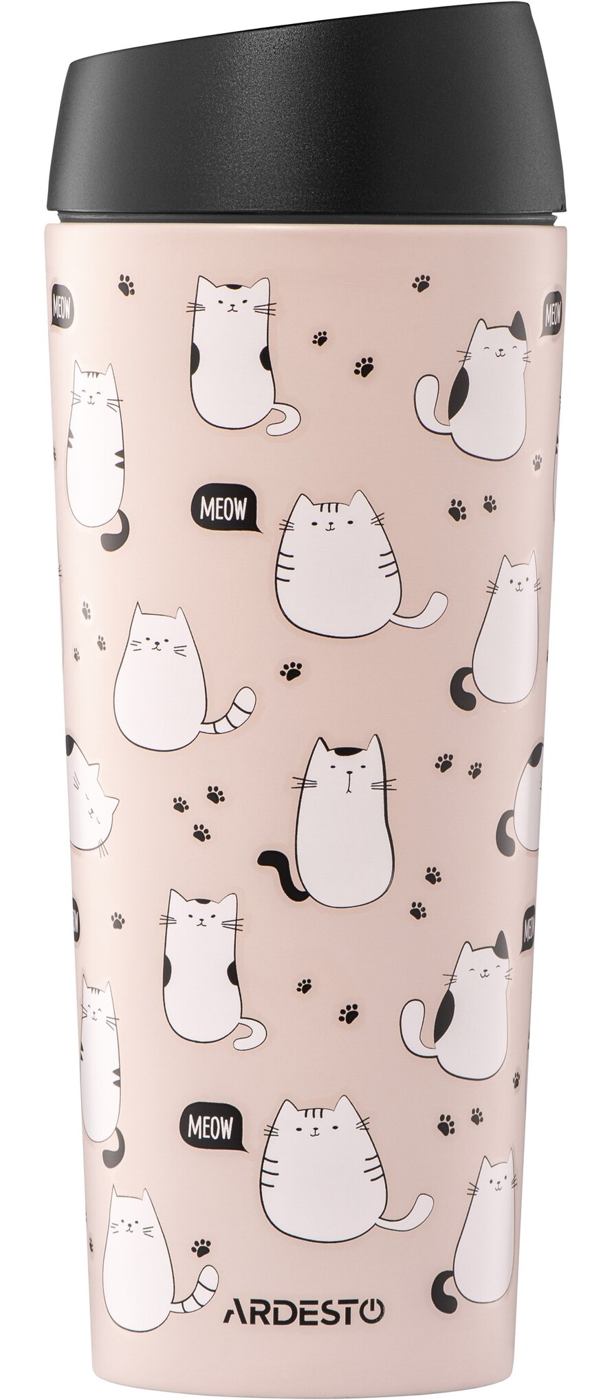 Термокружка ARDESTO Coffee Time Cats 0.45 л коричневая (AR2645FC) в Киеве