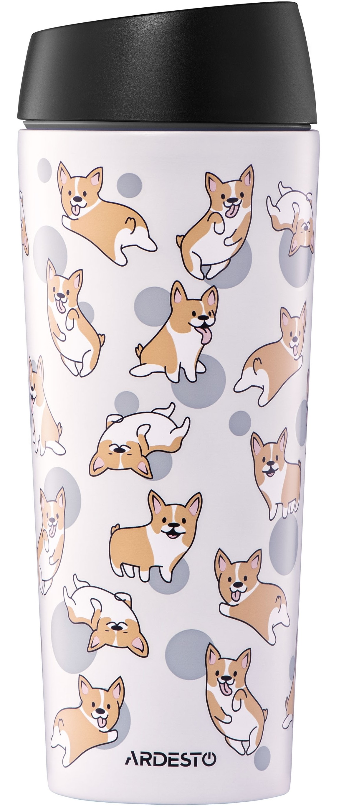 Термокружка ARDESTO Coffee Time Corgi 0.45 л сіра (AR2645CR) в Києві