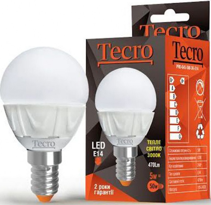 

Лампа Tecro PRO-G45-5W-3K-E14