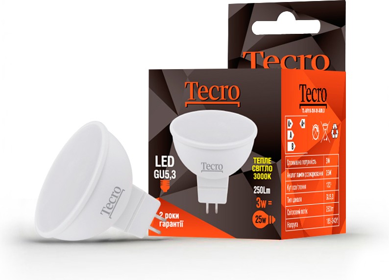 

Лампа Tecro TL-MR16-3W-3K-GU5.3