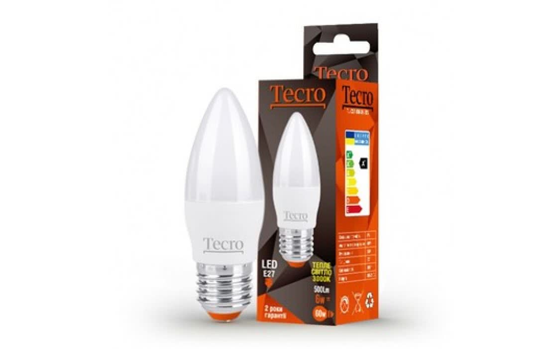 

Лампа Tecro TL-C37-6W-4K-E27