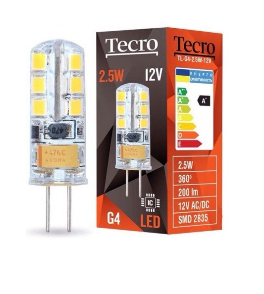 

Лампа Tecro TL-G4-2.5W-12V 2700K