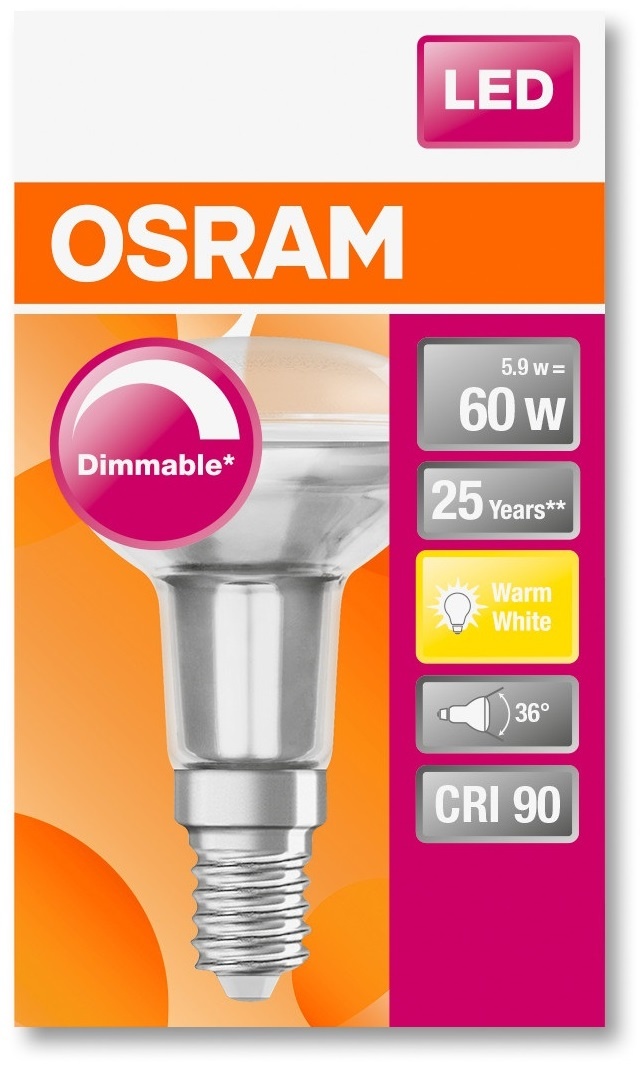 Лампа OSRAM SuperStar FIL LED DIM R50 Е14 5,9W 345Lm 2700K в Києві