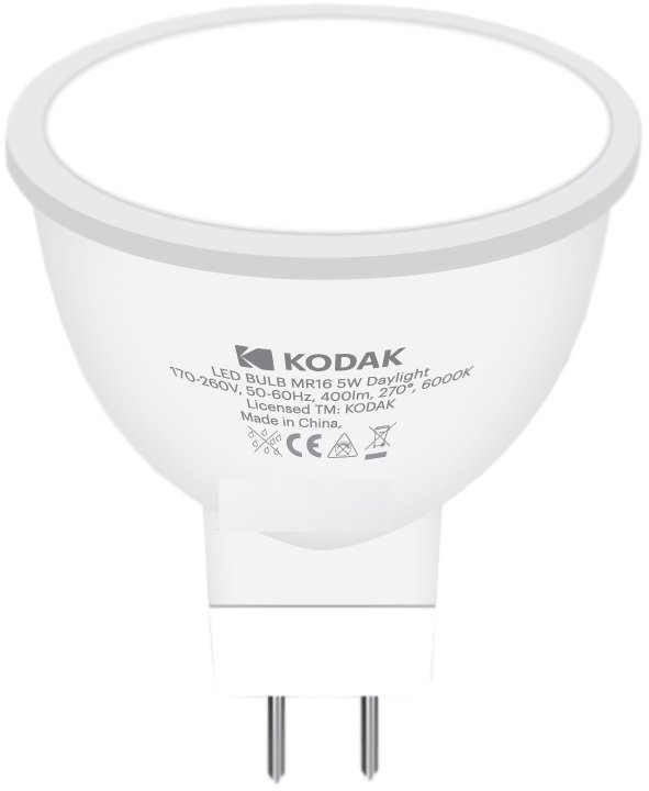 

Лампа KODAK MR16 GU5.3 5W 220V 6000K денн.
