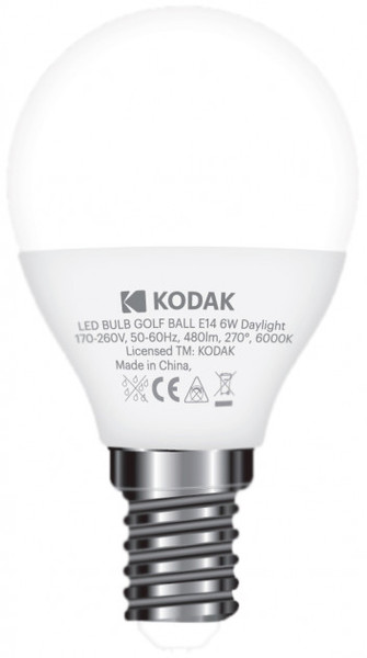 

Лампа KODAK G45 E14 6W 220V 6000K денн.