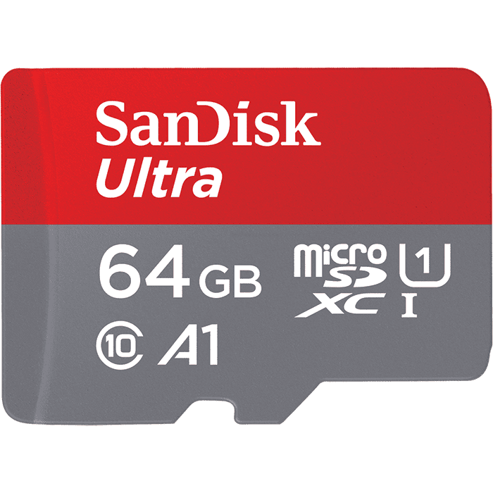 

Карта памяти SANDISK microSDXC 64GB Ultra A1 C10 UHS-I (SDSQUAR-064G-GN6MA)