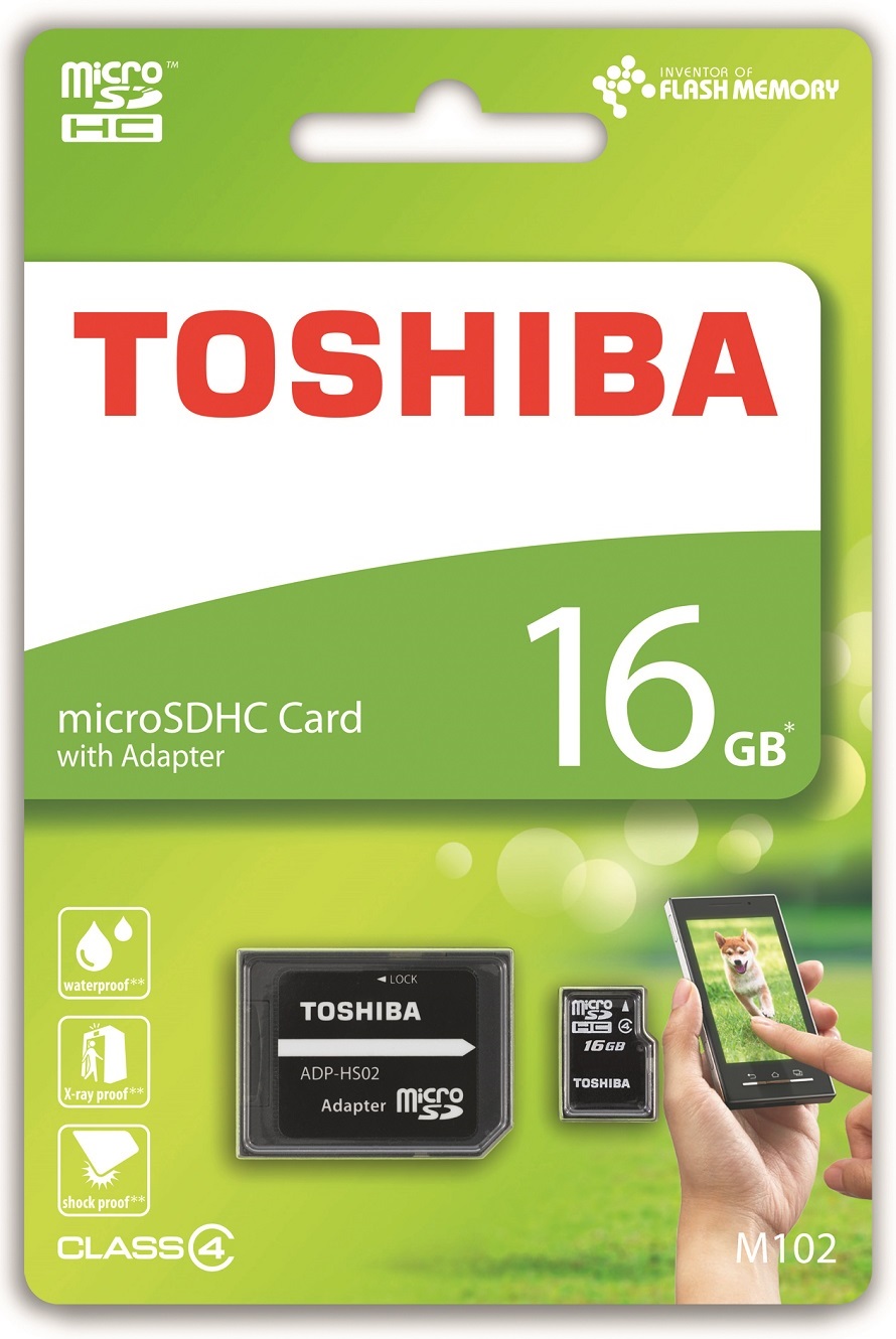 

Карта памяти Toshiba MicroSDHC 16GB Class 4 + SD-adapter (THN-M102K0160M2)