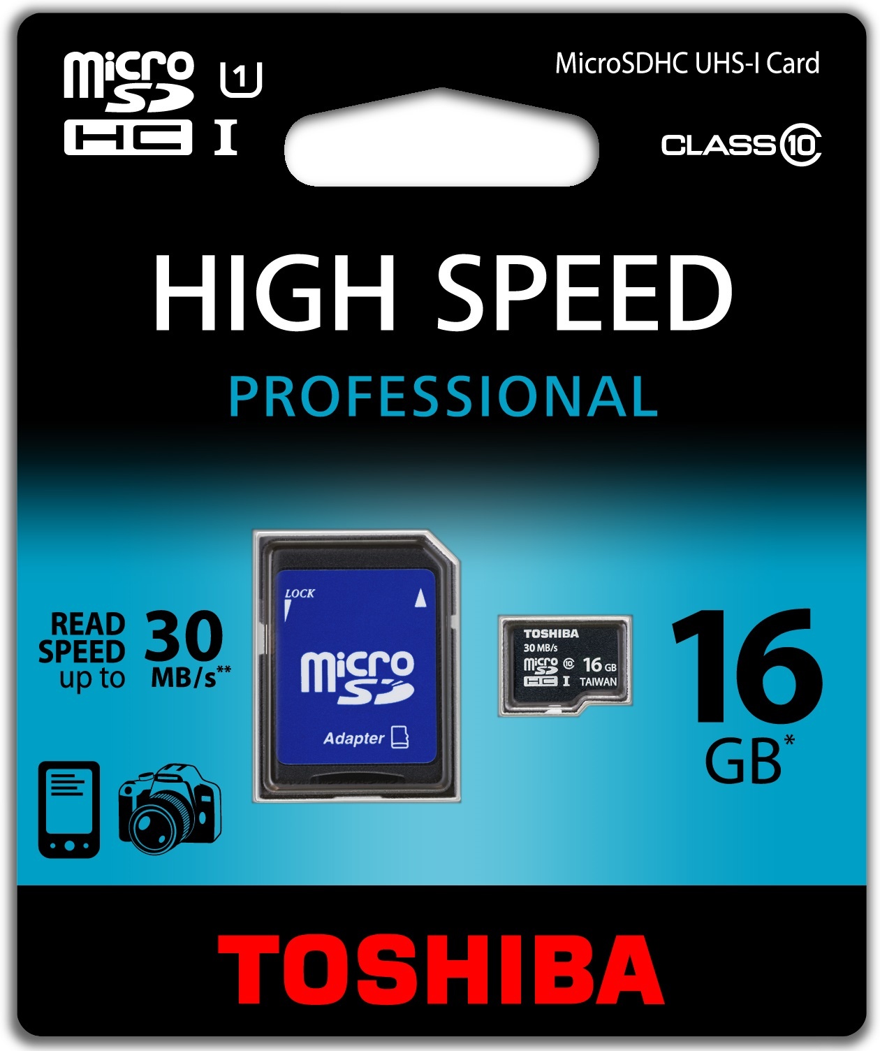 Карта памяти Toshiba microSDHC16GB Cl10 UHS|U1+SDad в Киеве