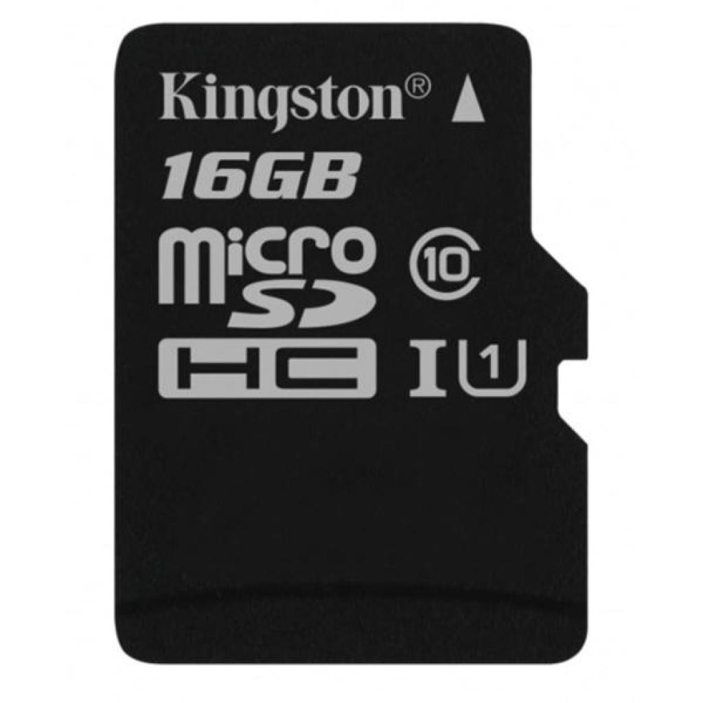 

Карта памяти Kingston 16GB microSDHC C10 UHS-I (SDCS/16GBSP)
