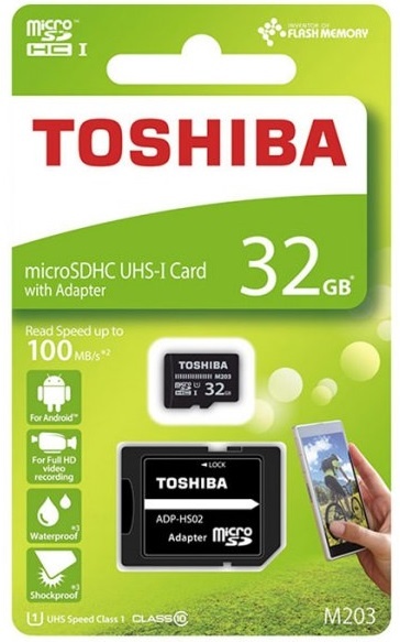 Карта пам'яті TOSHIBA microSDHC High Speed M203 32GB UHS-I Class 10 (THN-M203K0320EA) в Києві