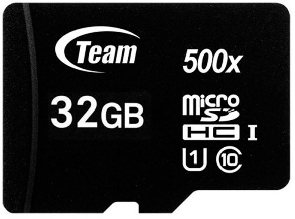 

Карта памяти TEAM microSDHC 32GB UHS-I Class 10 (TUSDH32GCL10U02)