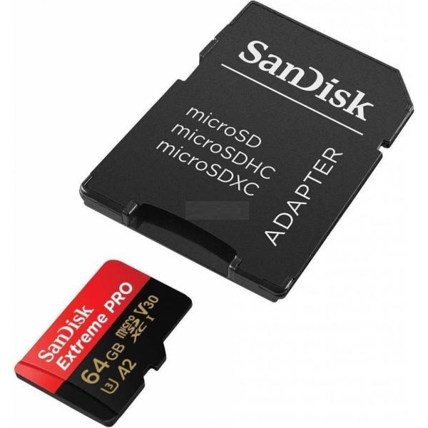

Карта памяти SanDisk 64GB microSDXC C10 UHS-I U3 Extreme Pro V30 (SDSQ