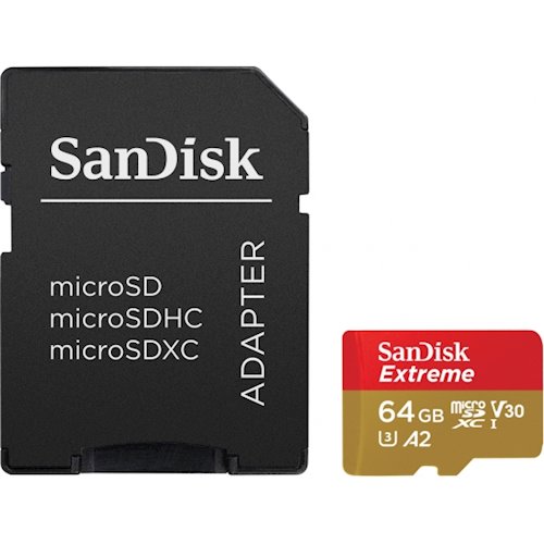 

Карта памяти SanDisk 64GB microSDXC C10 UHS-I U3 Extreme Pro V30 (SDSQ