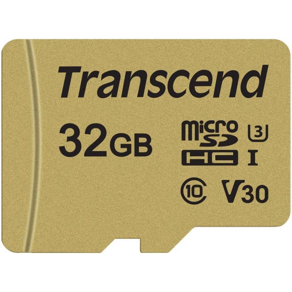 

Карта памяти Transcend 32GB microSDHC C10 UHS-I U3 + SD (TS32GUSD500S)