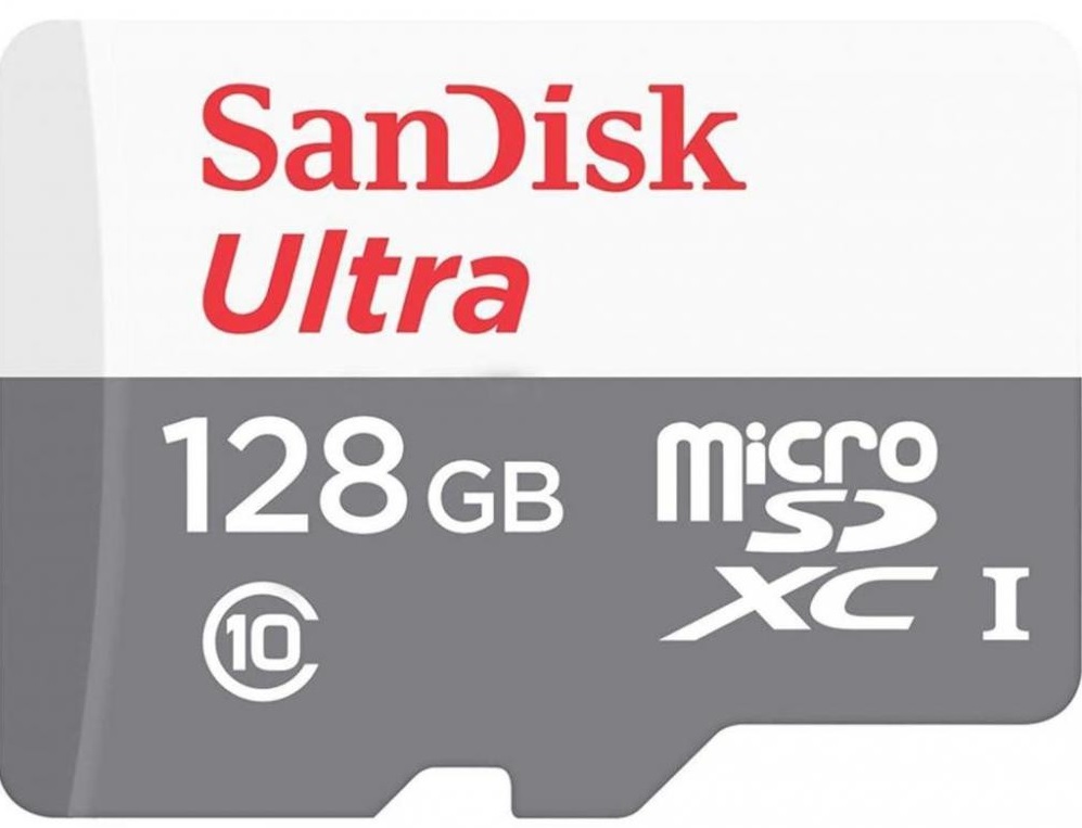 Карта пам'ятi SanDisk 128GB microSDHC C10 UHS-I Ultra+SD (SDSQUNR-128G-GN3MA) в Києві