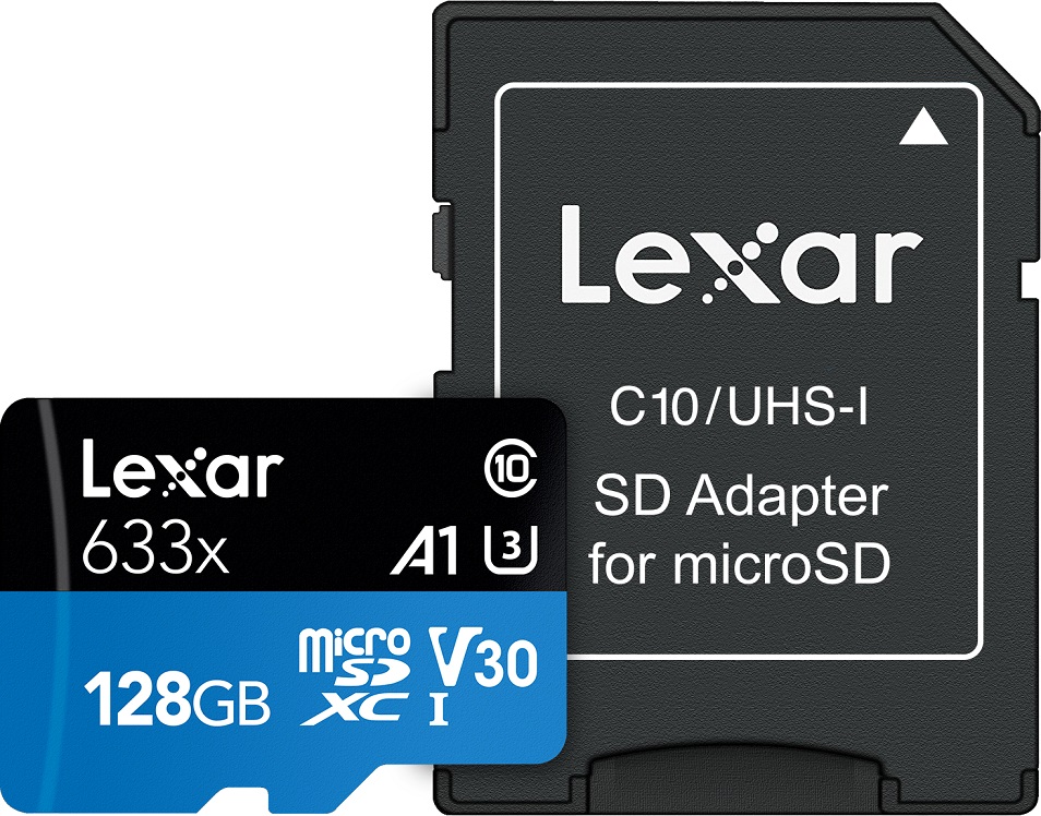 Карта памяти LEXAR 128GB High-Performance 633x microSDXC UHS-I (LSDMI128BB633A) в Киеве