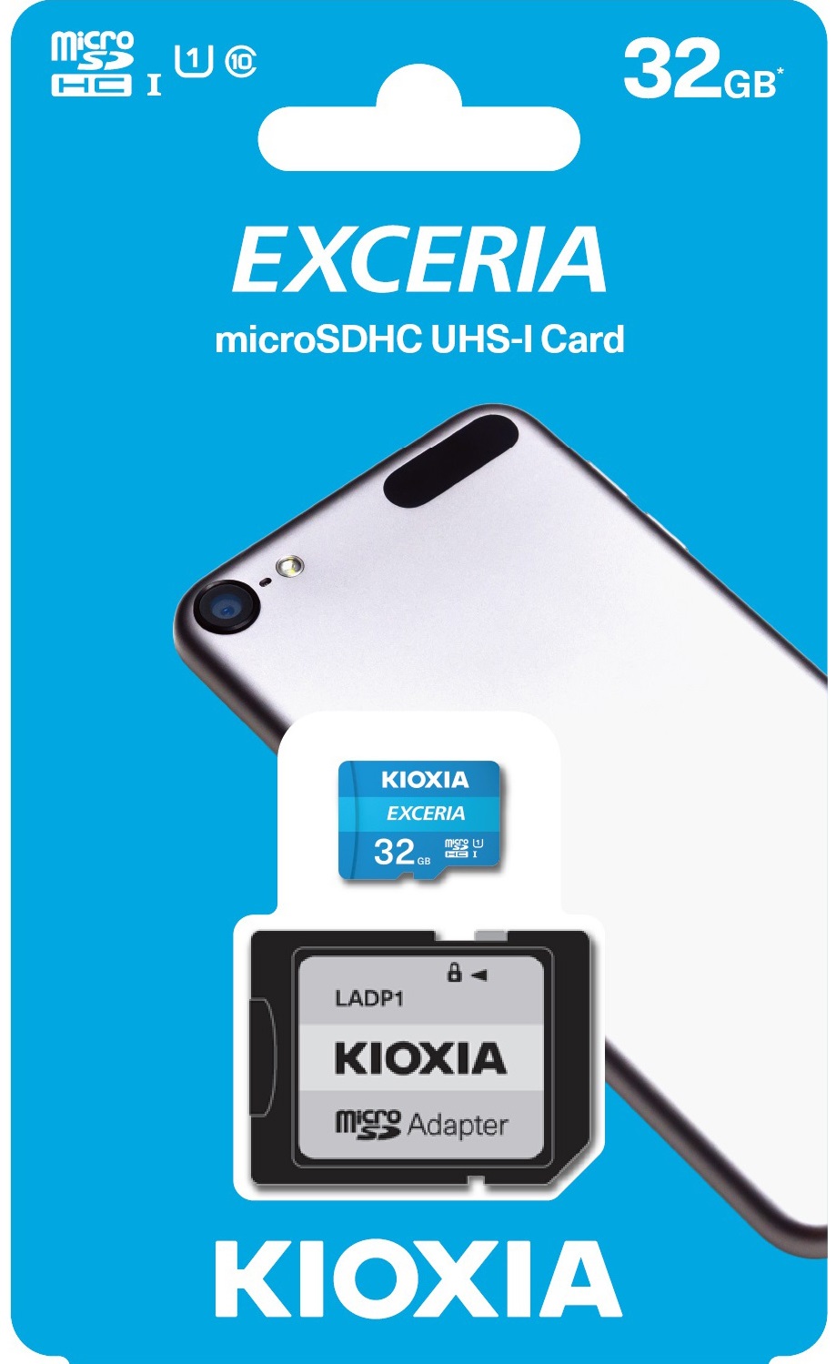 Карта пам'яті KIOXIA Exceria microSDHC 32Gb Class 10 UHS I + ad (LMEX1L032GG2) · 2