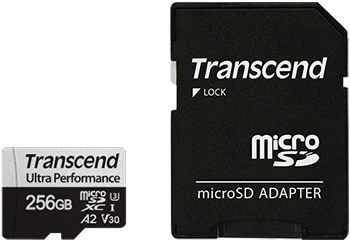 Карта пам'яті TRANSCEND 256GB microSDXC 340S UHS-I U3 A2 (TS256GUSD340S) · 2