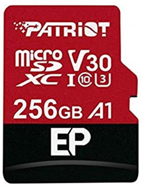 Карта памяти T&G PATRIOT MicroSDXC 256GB UHS-I U3 Class 10 + SD-adapter (PEF256GEP31MCX) в Киеве