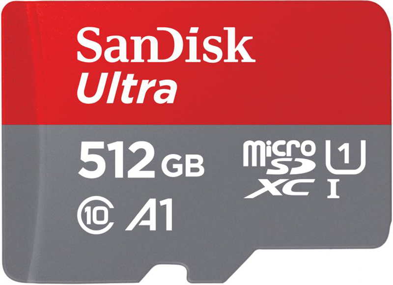 Карта памяти SANDISK 512GB Ultra microSDHC UHS-I (SDSQUA4-512G-GN6MN) в Киеве