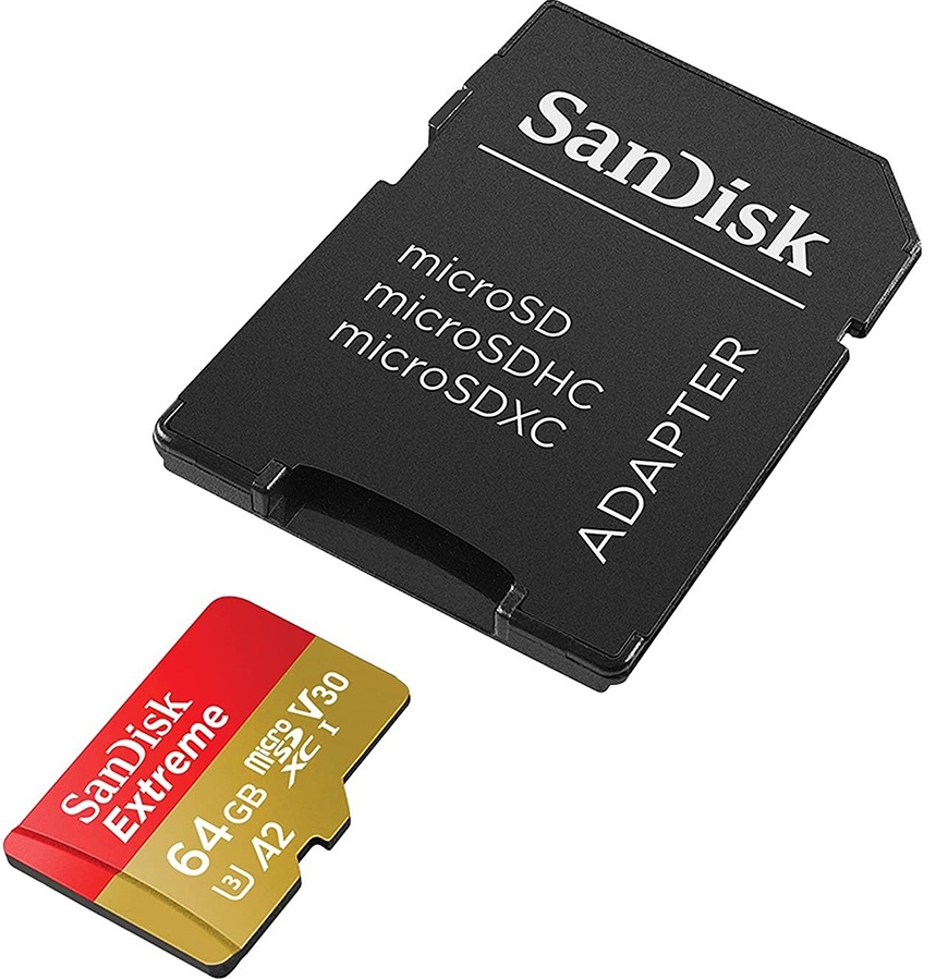 Карта пам'яті SANDISK 64GB microSDHC Class 10 UHS-I U3 (SDSQXAH-064G-GN6MA) · 2