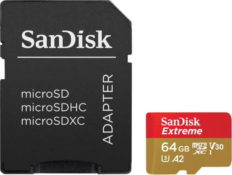 Карта пам'яті SANDISK 64GB microSDHC Class 10 UHS-I U3 (SDSQXAH-064G-GN6MA) в Києві