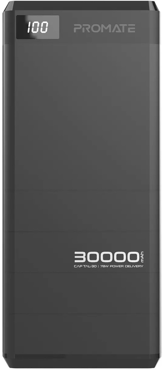 Универсальная мобильная батарея PROMATE Capital-30 30000mAh 87.5W Black (capital-30.black) в Киеве