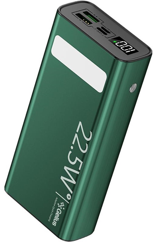 Универсальная мобильная батарея GELIUS GP-PB300 30000mAh 22.5W Green (00000090465) в Киеве