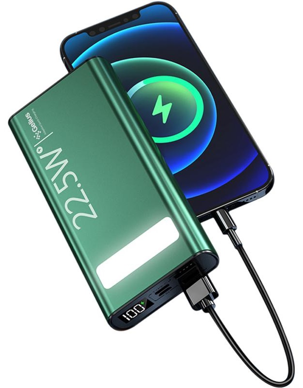 Універсальна мобiльна батарея GELIUS GP-PB300 30000mAh 22.5W Green (00000090465) · 2