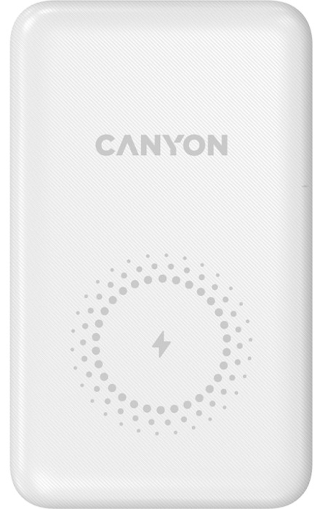 Универсальная мобильная батарея CANYON PB-1001 10000mAh PD 18W QC 3.0 Wireless 10W White (CNS-CPB1001W) в Киеве